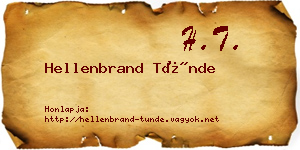 Hellenbrand Tünde névjegykártya