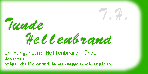 tunde hellenbrand business card